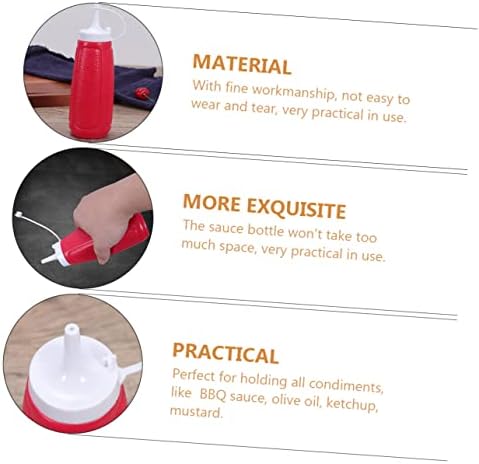 CIYODO Squeeze Condiment Bottle Perfect for BBQ Olive Oil and Ketchup Serving