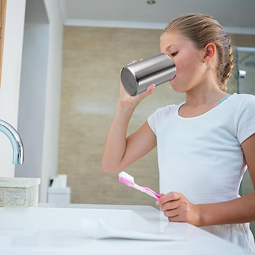 Angoily Stainless Steel Toothbrush Holder Durable Stylish Bath Organizer