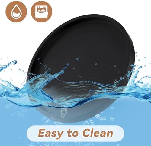 NiHome Thickened Silicone Vanity Organizer Tray Black
