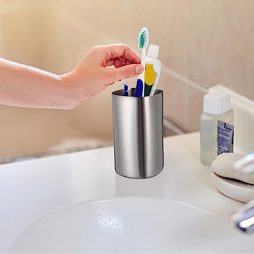 Angoily Stainless Steel Toothbrush Holder Durable Stylish Bath Organizer