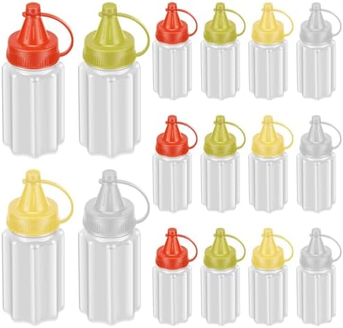 16-Piece Mini Condiment Squeeze Bottles