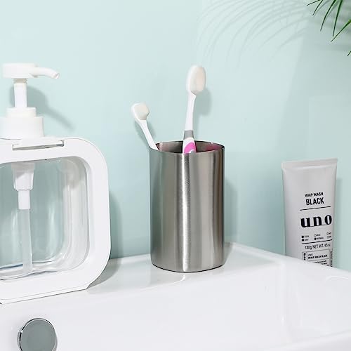 Angoily Stainless Steel Toothbrush Holder Durable Stylish Bath Organizer