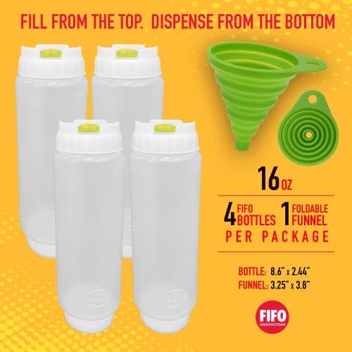 Rockland Guard FIFO Squeeze Bottle Set 4