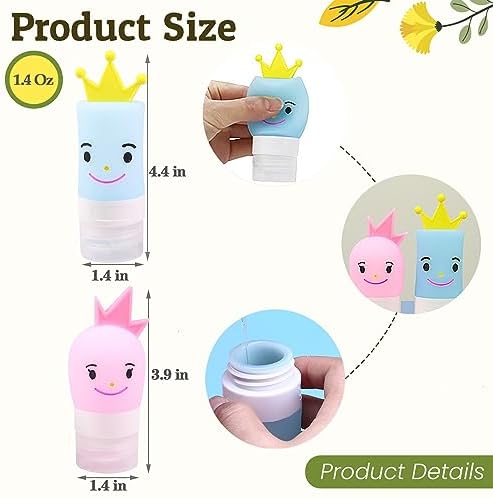 Portable Prince Princess Condiment Bottles for Lunch