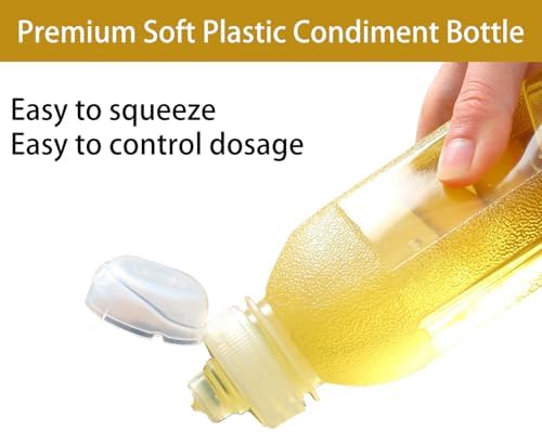 LDHHYH 12-Piece 17oz Condiment Squeeze Bottles