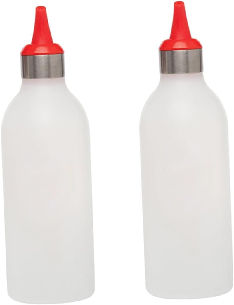 STOBAZA 2-Piece KitchenCondiment Squeeze Bottles with Red 450ml
