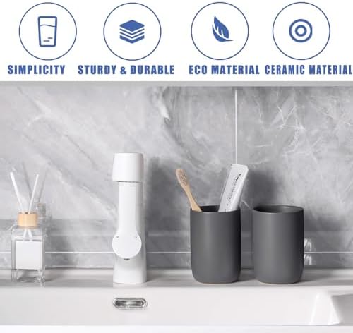 Sturdy Ceramic Toothbrush and Toothpaste Organizer