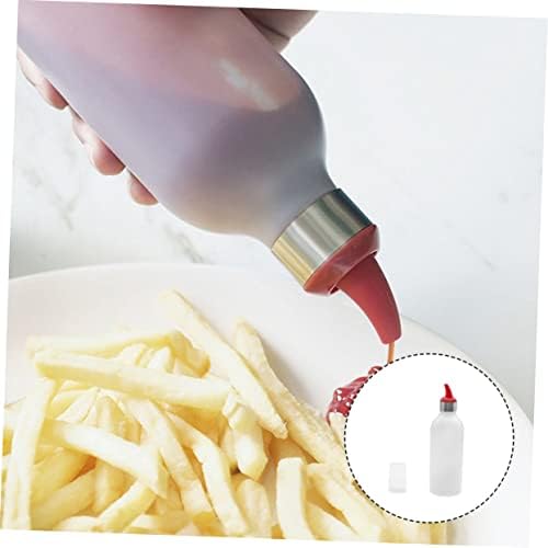 450ml Red Squeeze Condiment Bottles for Kitchen Use