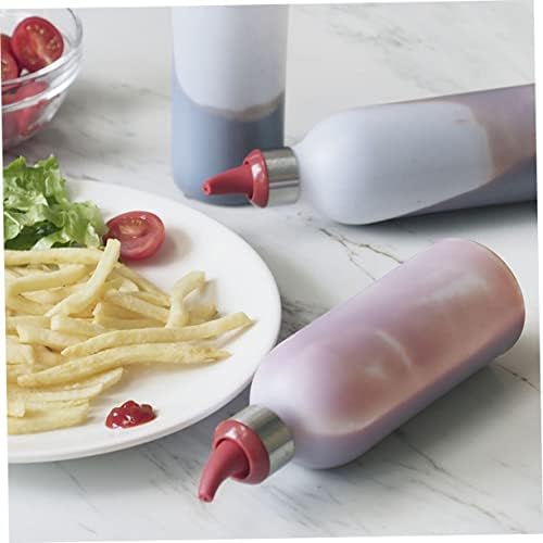 Compact Durable TPR 450ml Condiment Squeeze Bottle for Kitchen Outdoor Use