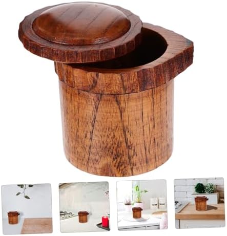 Aesthetically Designed Small Wood Condiment Bottle for Home Use