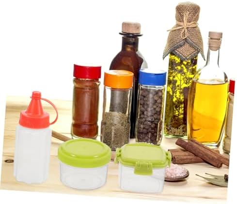 SOESFOUFU Transparent Condiment Squeeze Bottle Set