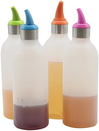 Sleek 4-Pack Squeeze Bottles for Kitchen Crafts