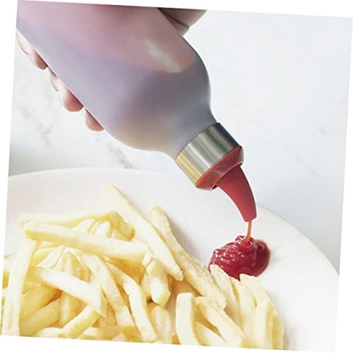 Compact Durable TPR 450ml Condiment Squeeze Bottle for Kitchen Outdoor Use