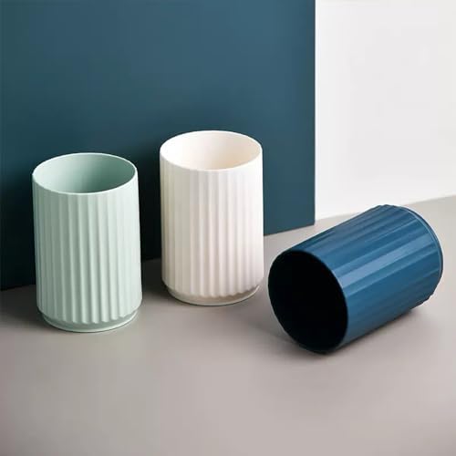 Wide-Striped Toothbrush Water Cup 2Pcs