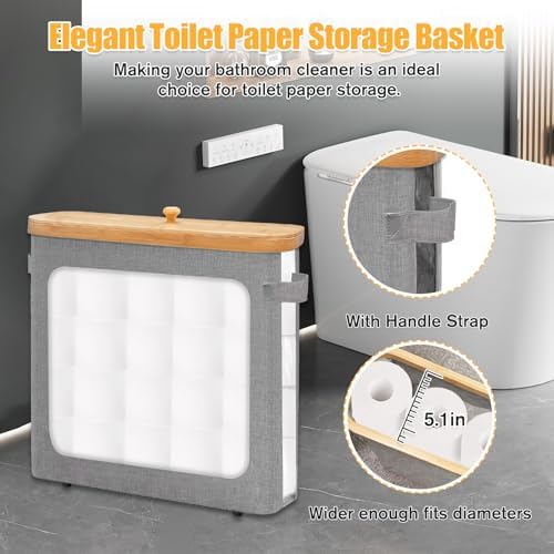 Stylish Durable Space-Saving Toilet Paper Organizer