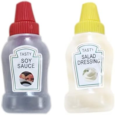 Small Durable Sauce Bottle Condiment Squeeze Bottle for Travel Kitchen