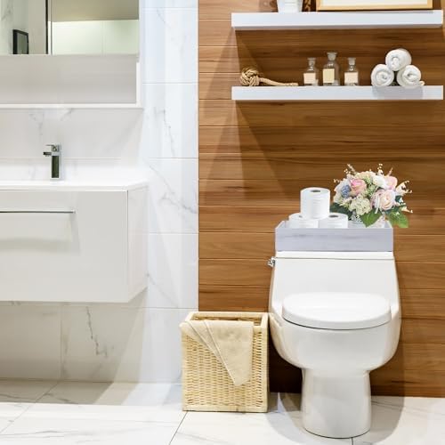 Demigo Bathroom Tray Set of 2 Acacia Wood Decor Organizer