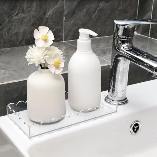 Stylish Acrylic Bathroom Vanity Tray for Small Essentials