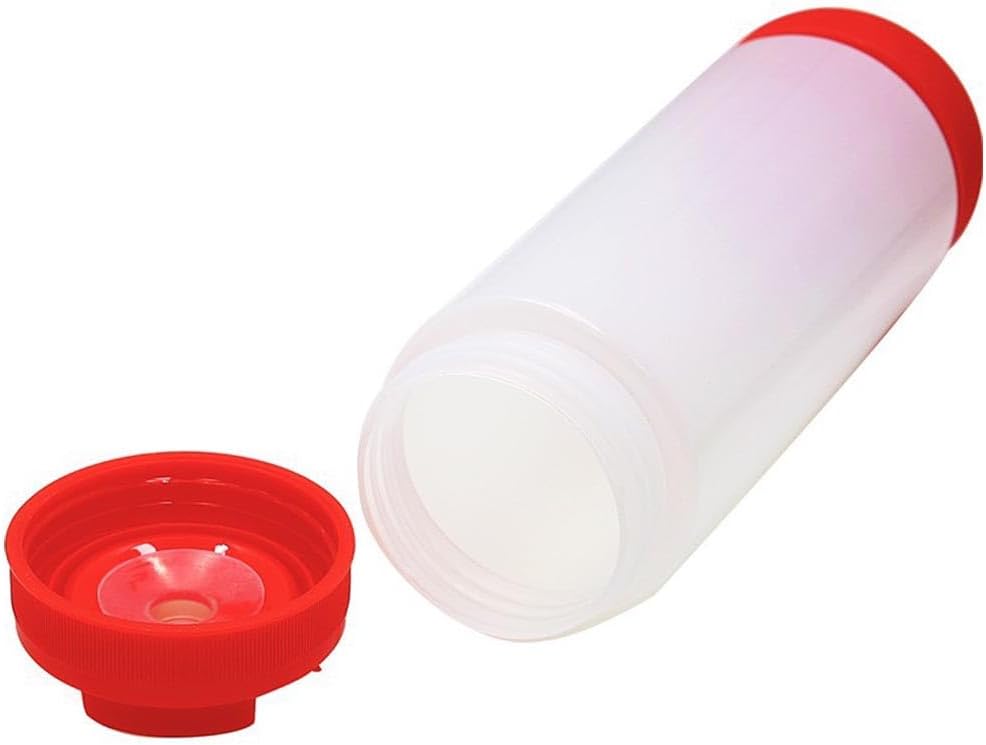EMVANV 3-Pack 16oz Squeeze Bottles for Sauces Red