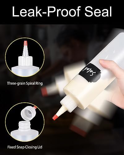 12PCS Squeeze Bottle Set - Protein Shaker restaurants for condiment dispenser
