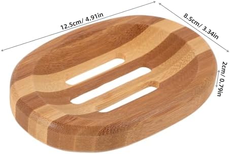 IWOWHERO Zebra Pattern Wooden Soap Dish - Modern Bathroom Kitchen Organizer