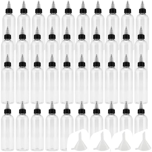HOIGON 40-Piece 2 oz Clear Dispensing Bottles