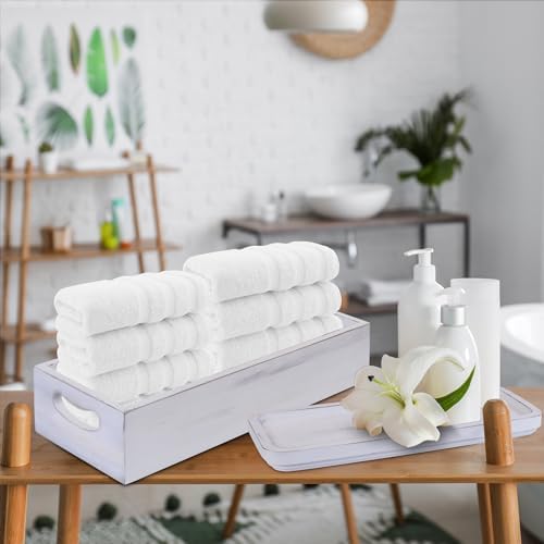 Demigo Bathroom Tray Set of 2 Acacia Wood Decor Organizer