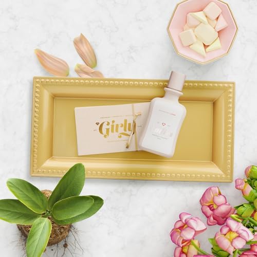 Versatile 2-Pack Gold Bathroom Vanity Tray for Organization