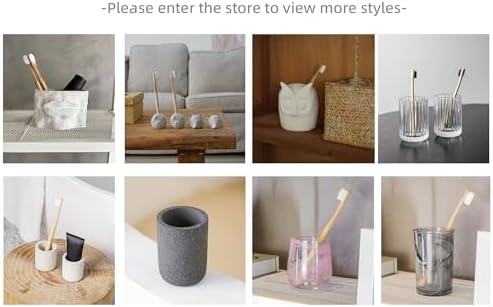 Concrete Bath Tumbler Set for Toothbrush Mouthwash Holder