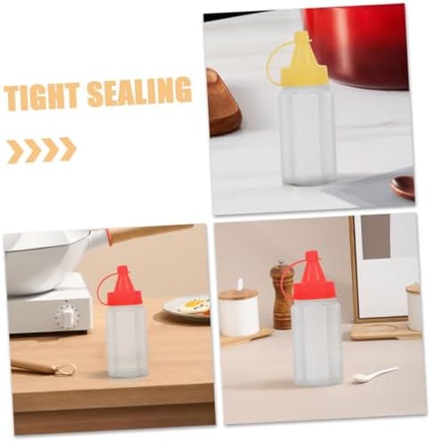 BIUDECO Mini Condiment Squeeze Bottles for Honey Ketchup Oil Travel BBQ