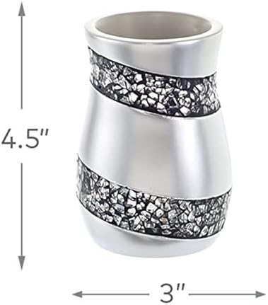 Creative Scents Silver Mosaic bathroom cup electric toothbrush holder