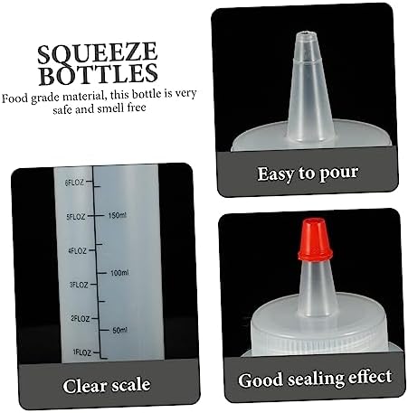 VOSAREA 240ml Graduation Squeeze Sauce Bottles