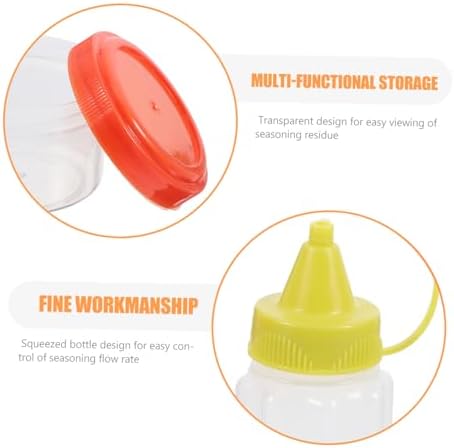 SOESFOUFU Transparent Condiment Squeeze Bottle Set