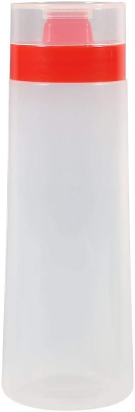 Dioche 4-Hole Squeeze Bottle Premium Resin Condiment Refillable Red