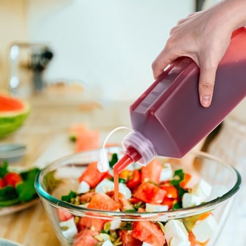 Uceoo 27 Ounce Squeeze Condiment Bottles with Cap Lids