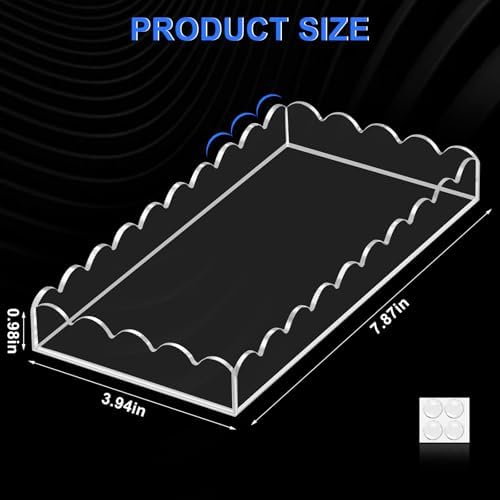 Stylish Acrylic Bathroom Vanity Tray for Small Essentials