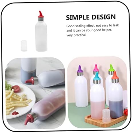 450ml Red Squeeze Condiment Bottles for Kitchen Use