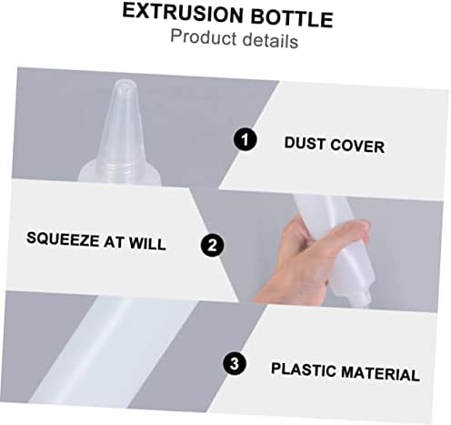 6pc 250ml Pointed Mouth Squeeze Condiment Bottles