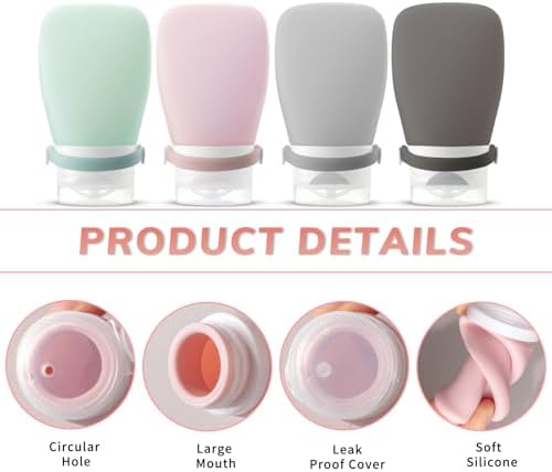 4Pcs Squeeze Salad Dressing Bottles with Brush Set