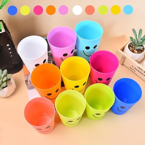 Smile Face Toothbrush Holder Reusable Stackable 260ml for Kids