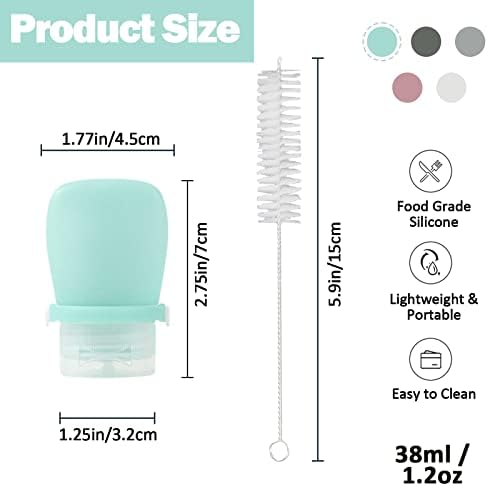 5-Piece Squeeze Bottle Set with Brushes