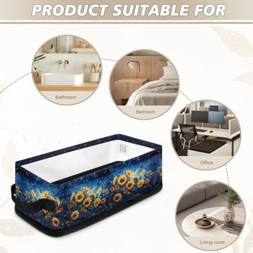 Voxugoniy Sunflower Blue Butterfly Toilet Paper Basket