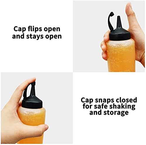 Jutoe 3-Pack Squeeze Condiment Bottles