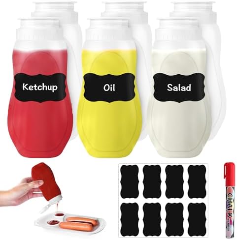 Find Your Perfect Match 6-Piece WCHOSOZH Condiment Squeeze Bottle Set