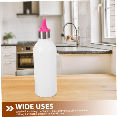 GRIRIW Silicone Condiment Squeeze Bottles with Lids for Kitchen Use