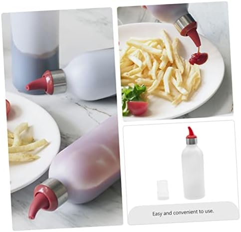 450ml Red Squeeze Condiment Bottles for Kitchen Use