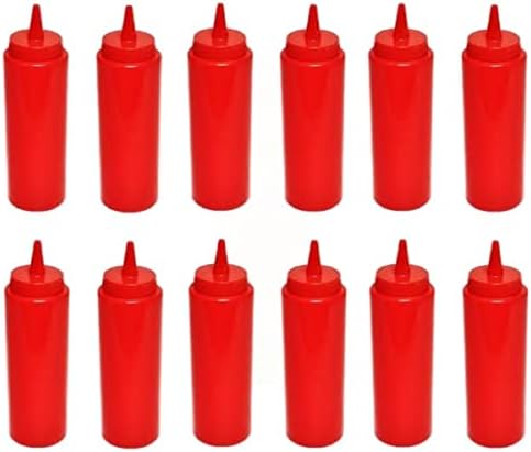 Perfect TrueCraftware Set of 12 Squeeze Condiment Bottles for Kitchen Needs