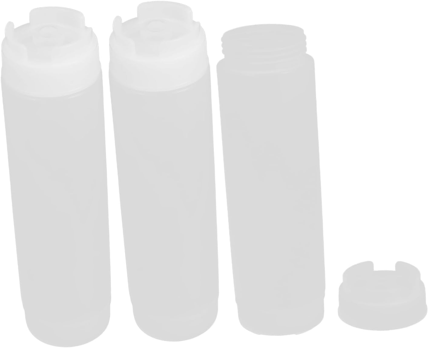 Refillable White Squeeze Bottles Perfect for Your condiment Needs