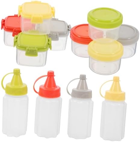 SOESFOUFU Transparent Condiment Squeeze Bottle Set