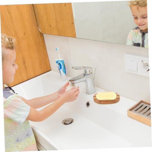 IWOWHERO Zebra Pattern Wooden Soap Dish - Modern Bathroom Kitchen Organizer